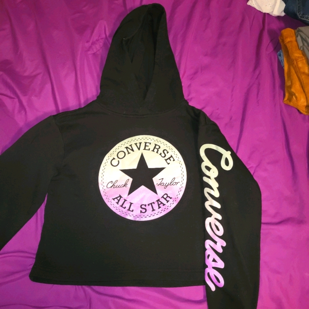 Converse crop hoodie